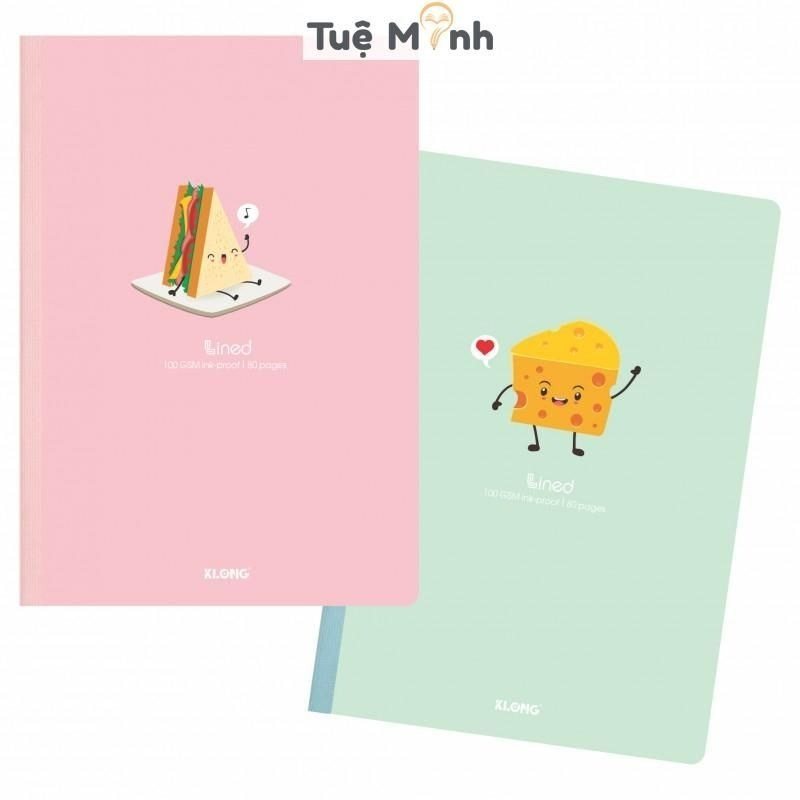 Vở 80/120/200 trang may dán gáy B5 giấy kẻ ngang KLONG - Vở kẻ ngang chấm B5 80tr may dán gáy 100/76 Klong ms825 [KM]-NN
