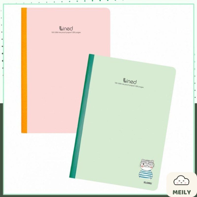 Vở A4 giấy kẻ ngang KLONG tập viết 58-100gsm Sổ may dán gáy