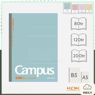 Vở B5 Campus Gáy Keo Kusumi Series Kẻ Ngang Có Chấm 80/120/200 trang