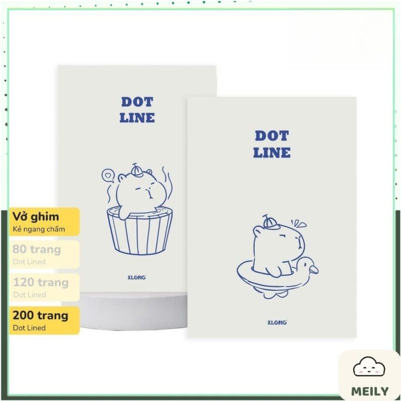 Vở dán gáy kẻ ngang chấm ghim B5 70GSM 80 120 200 trang KLONG MS 856