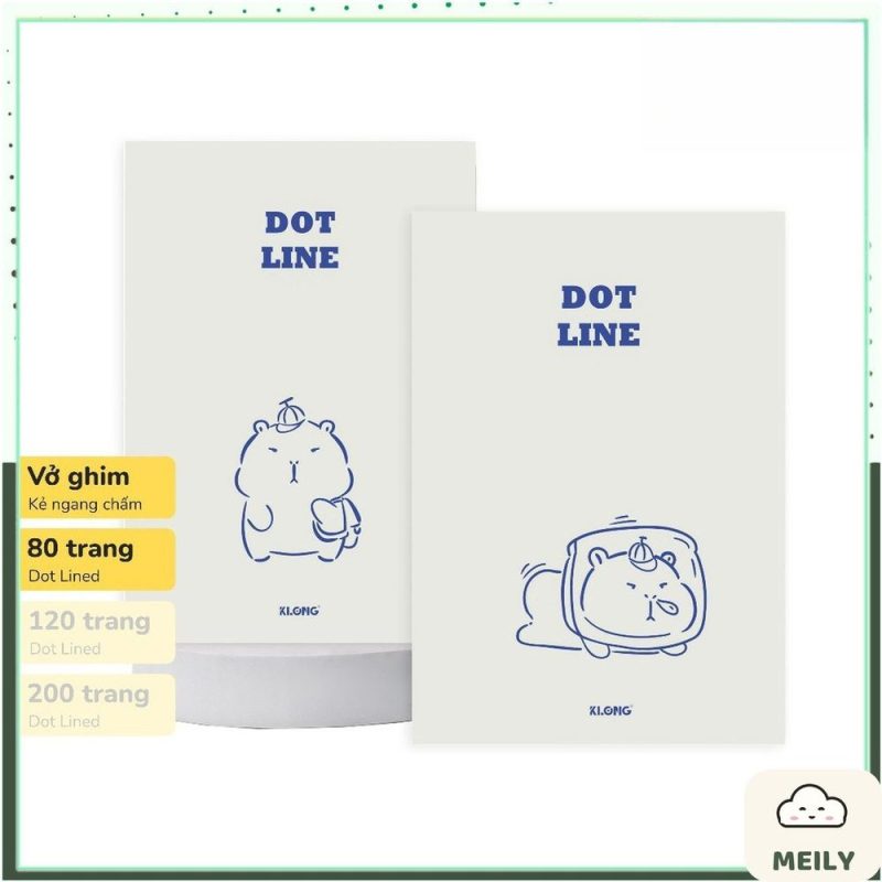 Vở dán gáy kẻ ngang chấm ghim B5 70GSM 80 120 200 trang KLONG MS 856