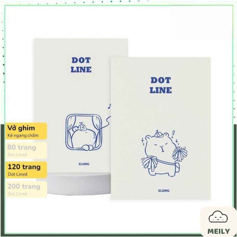 Vở dán gáy kẻ ngang chấm ghim B5 70GSM 80 120 200 trang KLONG MS 856