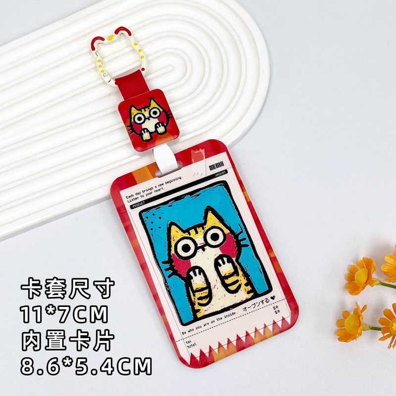 Vỏ Đựng Card Polaroid K313 - Đỏ, mèo vàng