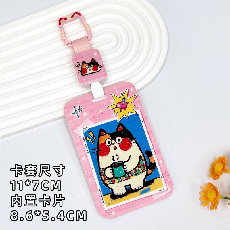 Vỏ Đựng Card Polaroid K313 - Hồng, mèo cà phê