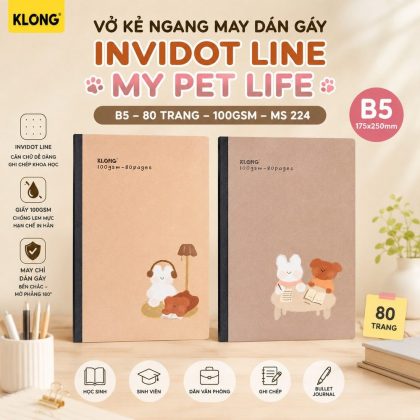 Vở Kẻ Ngang B5 MS 224 100GSM