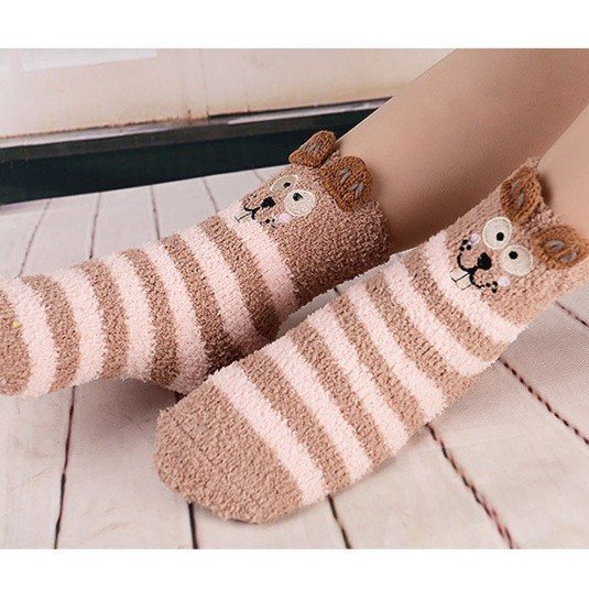 Vớ Lông Cừu Xù Dày Dặn Đi Trong Nhà Mùa Đông BL205