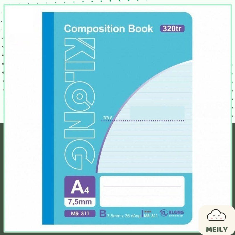 Vở may dán gáy A4 320 trang kẻ ngang MS 311
