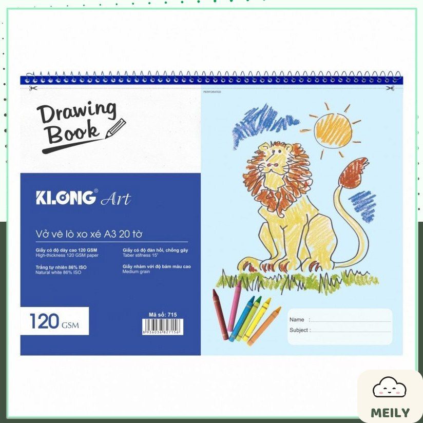 Vở phác thảo 20 tờ 120gsm Klong MS 715