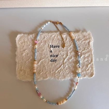 Vòng Cổ Dopamine Đính Hạt Nhiều Màu Phong Cách Hàn Quốc TS05