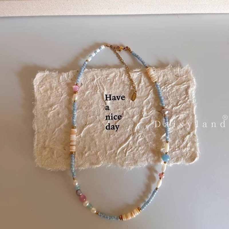 Vòng Cổ Dopamine Đính Hạt Nhiều Màu Phong Cách Hàn Quốc TS05
