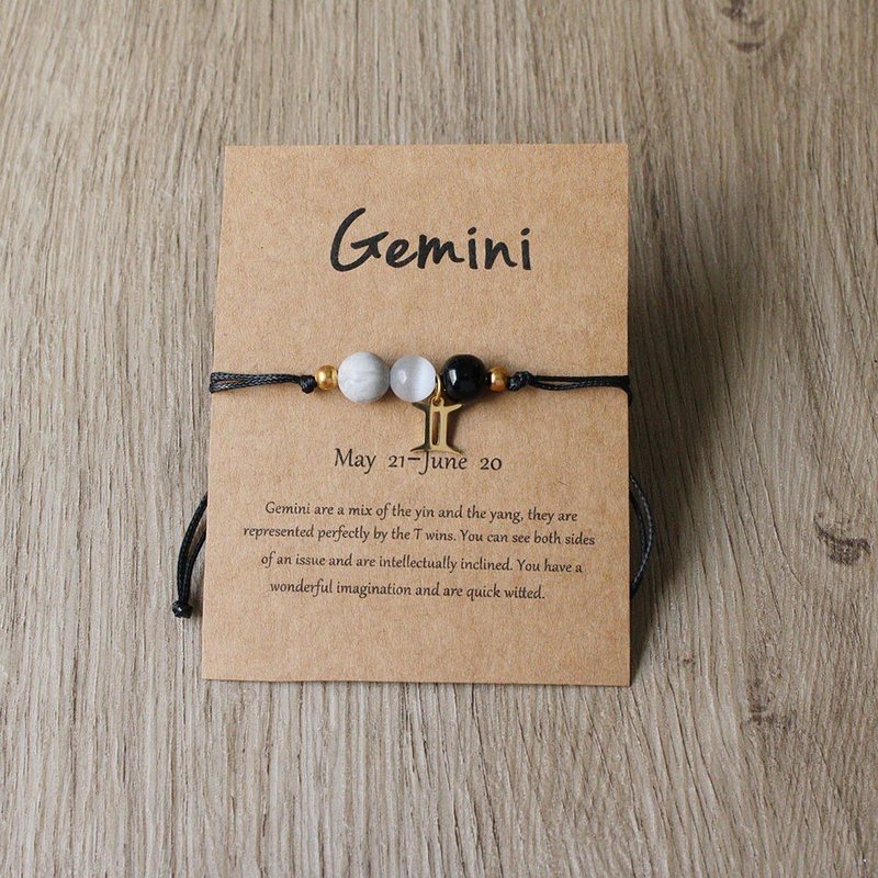 Vòng Tay Đá Tự Nhiên 12 Chòm Sao TS01 - Song Tử -gemini