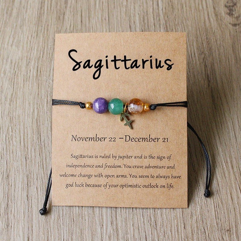 Vòng Tay Đá Tự Nhiên 12 Chòm Sao TS01 - Sagittarius -Nhân Mã