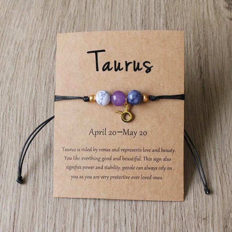 Vòng Tay Đá Tự Nhiên 12 Chòm Sao TS01 - Kim Ngưu -taurus